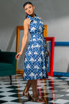 Blue and White Dress