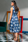 Blue and White Dress