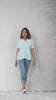 Light Blue Viscose Western Top