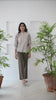 Beige Block Print Top