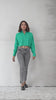 Sea Green Cotton Western Top