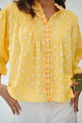 Yellow Cuffed Sleeves Top