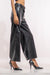 Black Leather Flared Pant