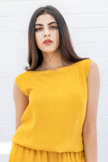 Mustard Marina Fabric Jumpsuit
