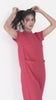 Maroon irish linen jumpsuit
